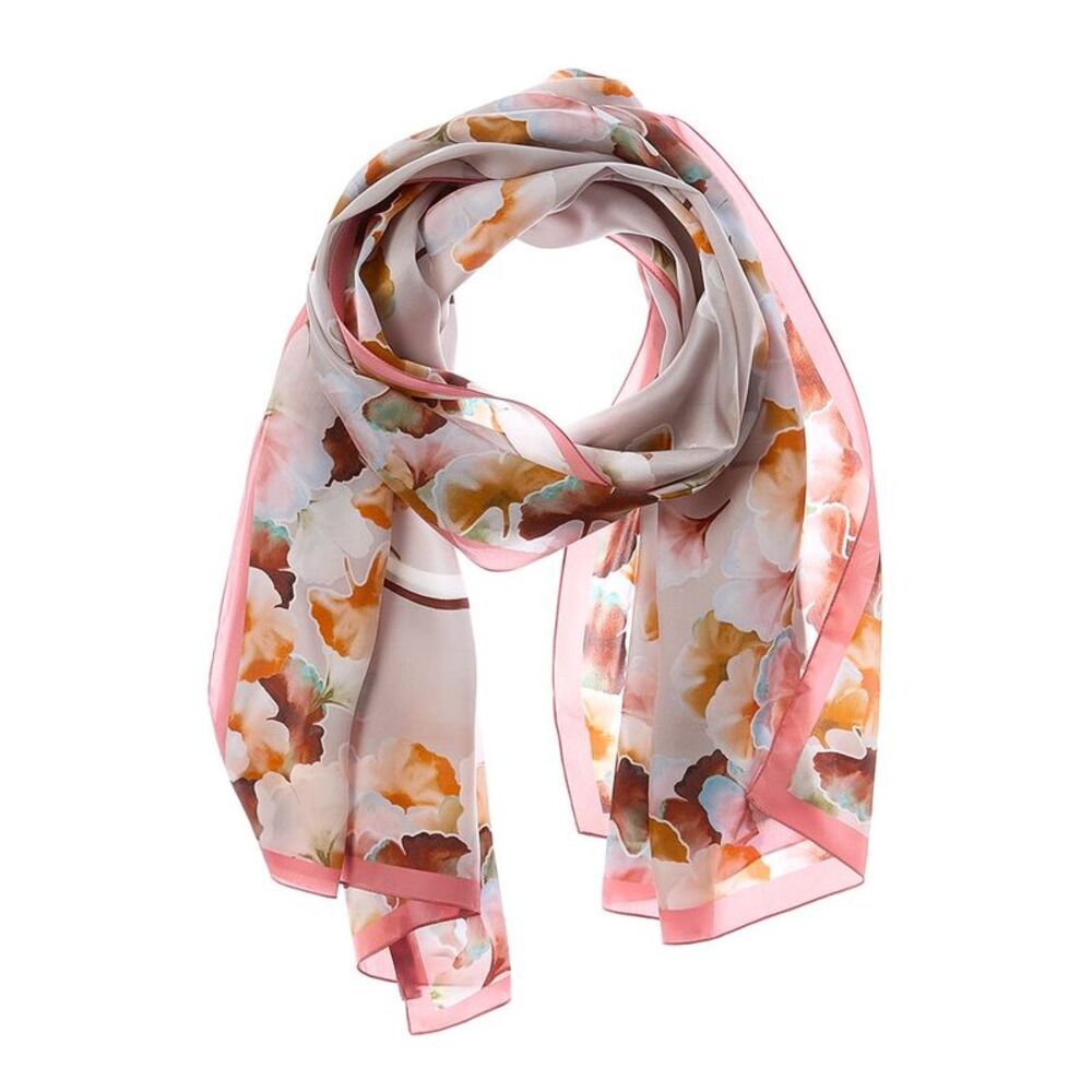 Jimmy Choo Logo Silk Scarf, Pink